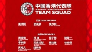中国香港东亚杯名单：9人来自中超中甲联赛，安永佳、陈晋一领衔
